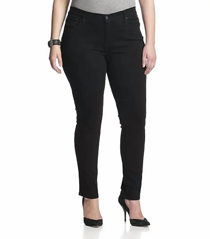 Twiggy Z Skinny Jean In Black Chic Rolled Cuff Denim Jeans
