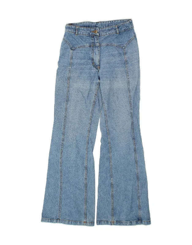 VINTAGE Womens Flared Jeans UK 14 Medium W28 L31 Blue Cotton Trendy Skinny Fit Jeans VINTAGE Womens Flared Jeans UK 14 Medium W28 L31 Blue Cotton Trendy Skinny Fit Jeans