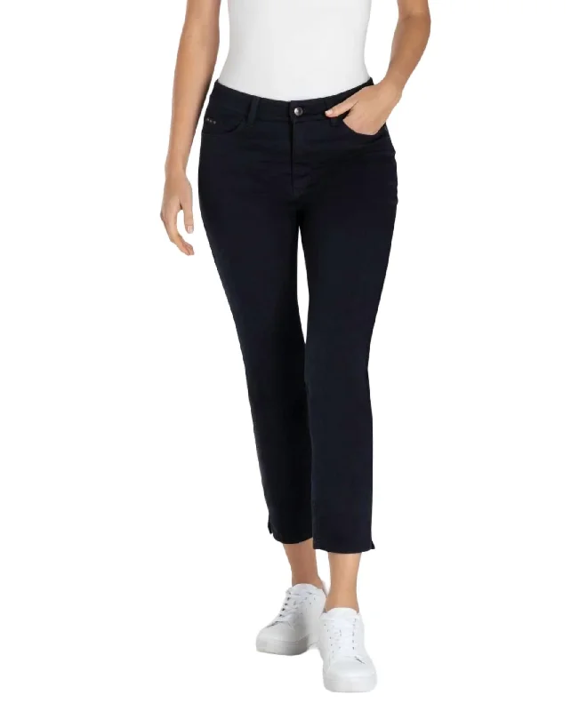 Women's Dream Summer Denim Jean In Powder Dark Blue Fashionable Raw Hem Bootcut Jeans Women's Dream Summer Denim Jean In Powder Dark Blue Fashionable Raw Hem Bootcut Jeans