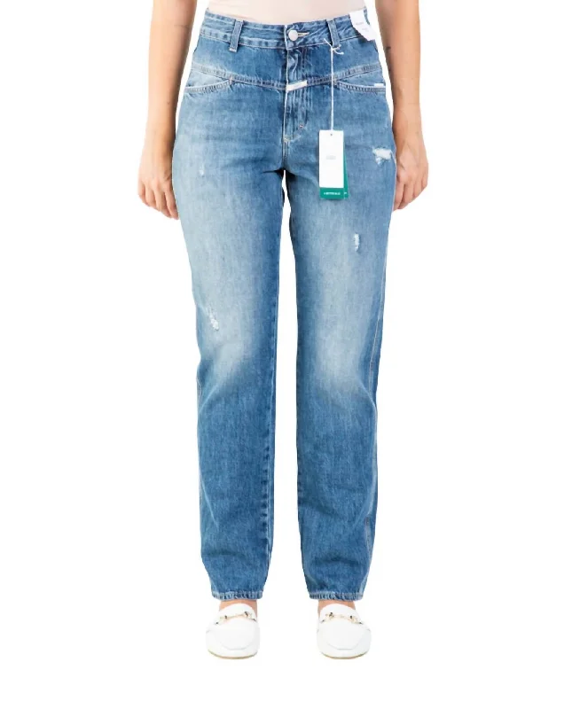 X-Pose High Waist Jeans In Mid Blue Trendy Flared Leg Jeans