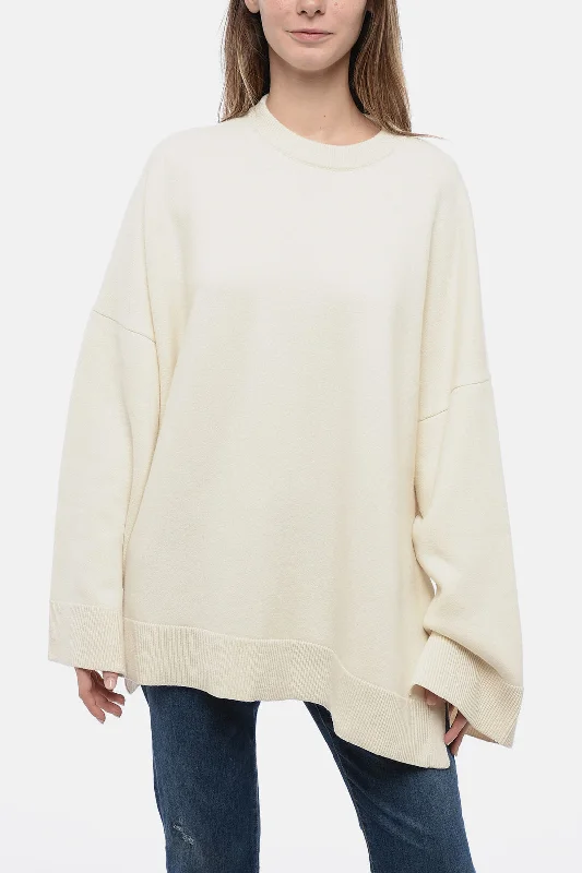 Loewe Crew Neck Oversized Pure Cashmere Sweater Cotton Fabric Linen Fabric Terry Fabric Loewe Crew Neck Oversized Pure Cashmere Sweater Cotton Fabric Linen Fabric Terry Fabric
